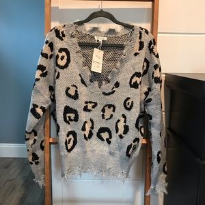 Leopard print sweater